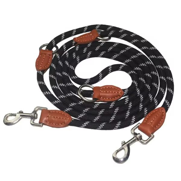 Reflective Heavy Duty Nylon Dog Leash Hands Free Nylon Pet Leashes Solid With Adjustable Waist Belt