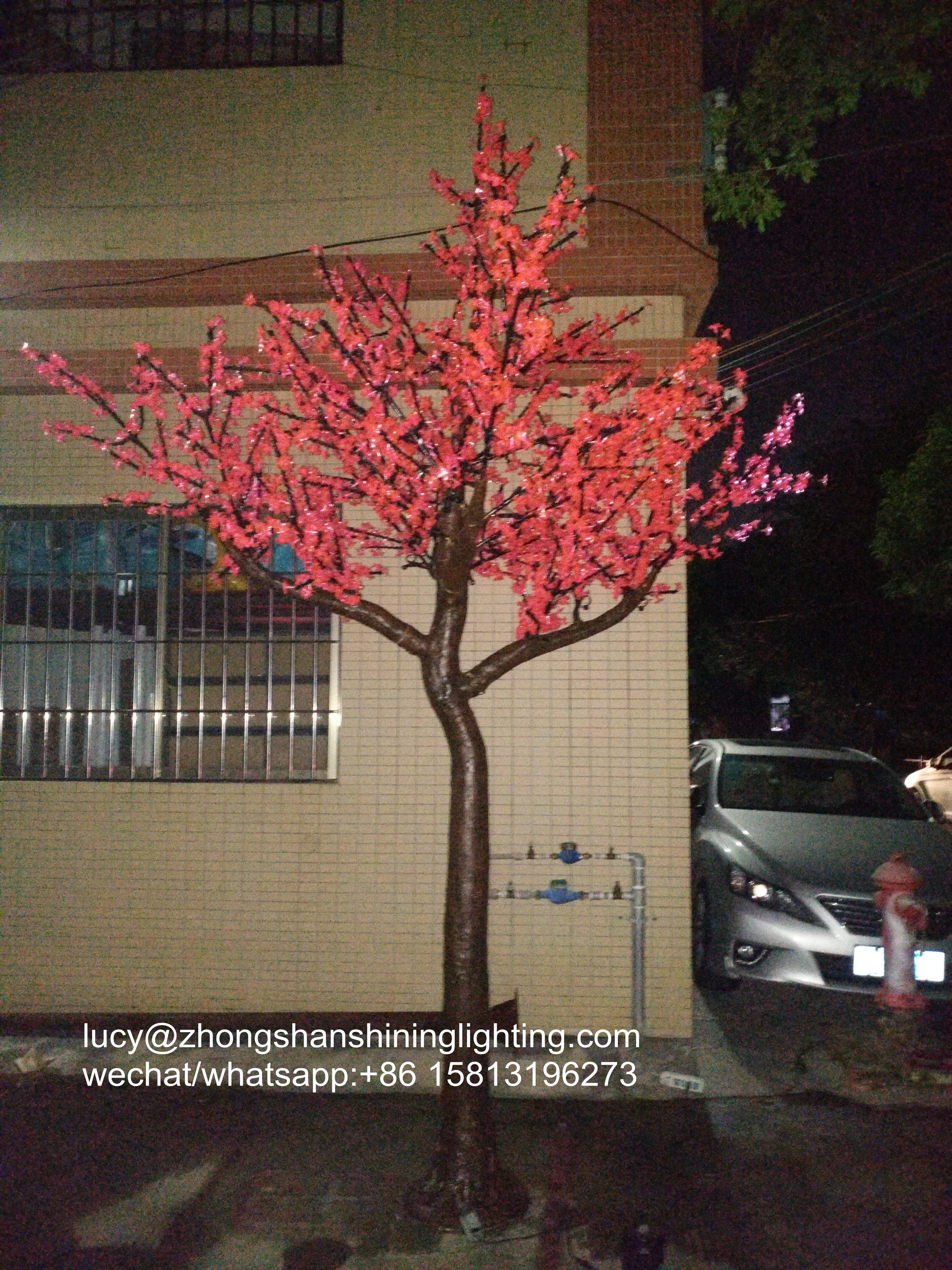 outdoor artificial trees with lights