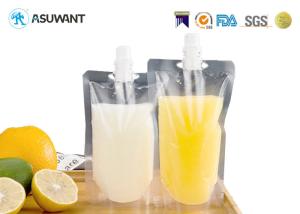 China Reusable Stand Up Plastic Clear Liquid Spout Pouch wholesale