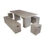 Square Round GRC Concrete Table Seating Chair Bench For Outdoor Indoor