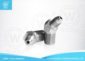 China 45° Elbow Male JIS Hydraulic Fittings , Hydraulic Steel Flared Compression Fitting wholesale