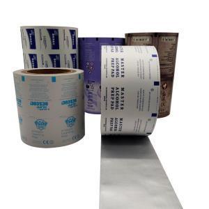 China Pharmaceuticals Aluminum Foil Paper for Alcohol Prep Pad Glasses 1-9 Colors wholesale