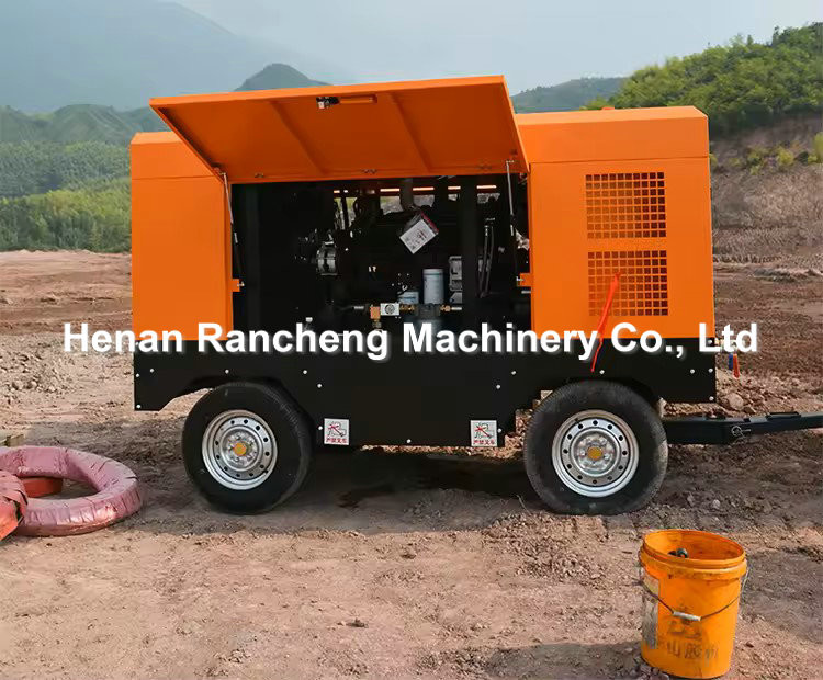 Turbocharged Impact Drilling Air Compressor 140KW 1.2Mpa / 1.5Mpa Working Pressure