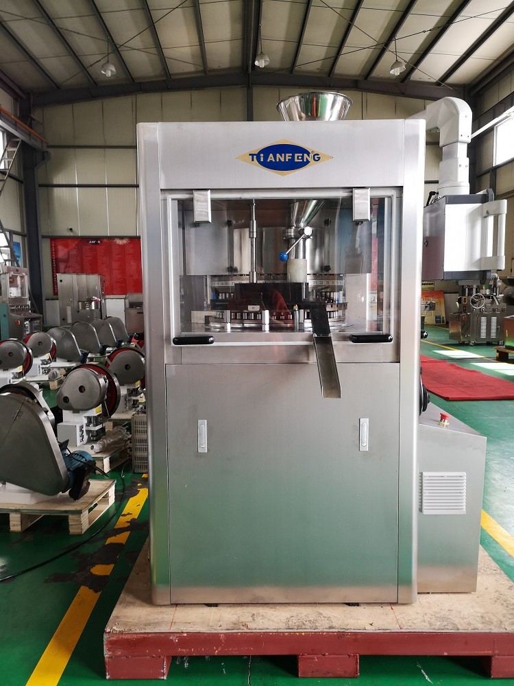 100kN HSZP Tablet Press With Automatic Lubrication System And Organic Glass Turret Shield