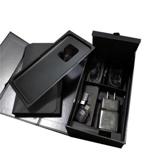 China CMYK 4 6 Black Magnetic Closure Smartphone Packaging Box EVA Insert wholesale