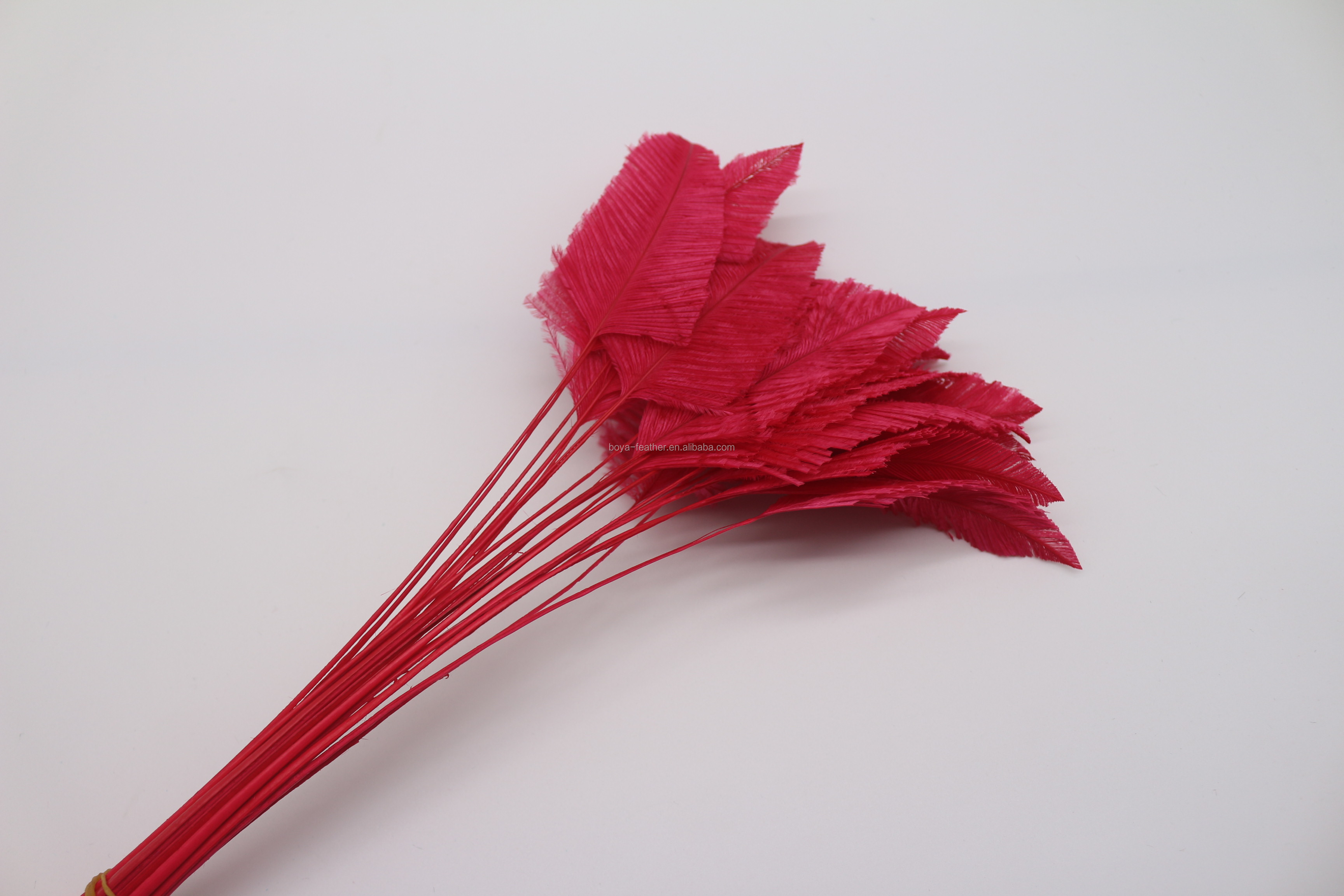 25-30cm Decor Millinery Feather , Head Arrow Stripped Ostrich Plume Feathers