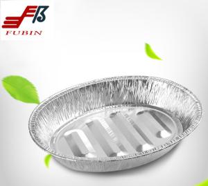 China Biodegradable Alloy 8011 Silver Foil Baking Trays Dia 340mm wholesale