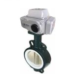 Fluorine Centre Sealing Electric Flange Connection Butterfly Valve AC220V DIN
