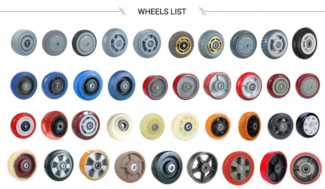 Light Duty Caster Wheel with Black, White Core PVC Rubber Omni-Directional, Directional Wheel for Industry Hot Sale