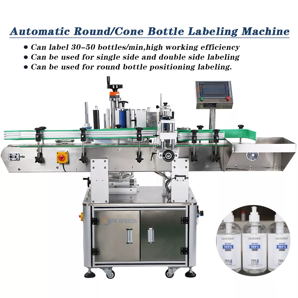 Wood Packaging Material Compatible with Various Round Bottle Products Labeling Machine