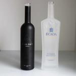 Vodka Gin Unique Premium Frosted Glass Bottle With Screen Printing