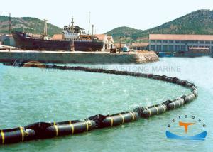 China Black Rubber Oil Containment Boom Customized Size High Strength Nylon Canvas wholesale