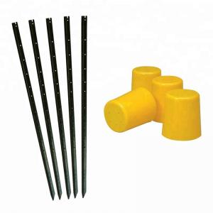 China Durable Star Picket Y Fence Post Yellow Plastic Cap For Protection wholesale