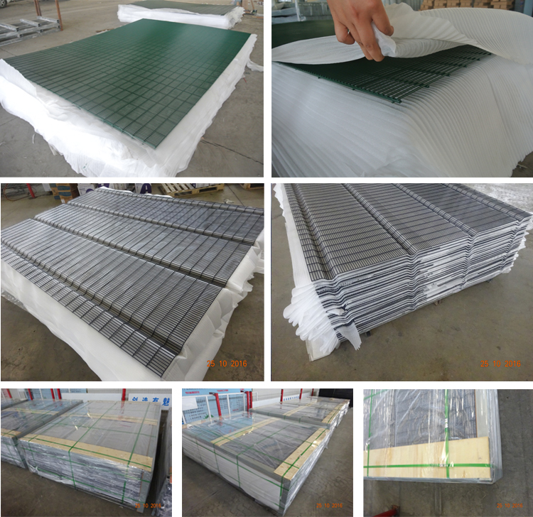 358 Anti climb clear vu fence panels hot dipped galvanized or powder coated