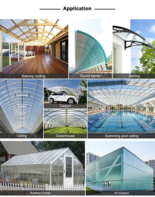 SGS Greenhouse 8mm Clear Polycarbonate Twinwall Roofing Sheet
