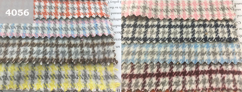 400gsm Scottish Plaid Tartan Tweed Fabric Poly Wool Suiting Fabric Abrasion Resistant