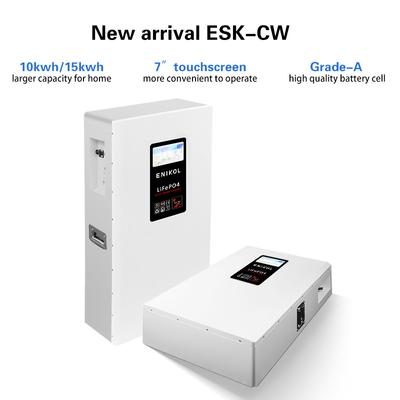 Power Wall Mounted 300Ah 48V LiFePo4 Battery Lithium For Solar With Smart BMS