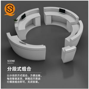 ISO9001 Approved Airport Reception Desk Round Reception Table