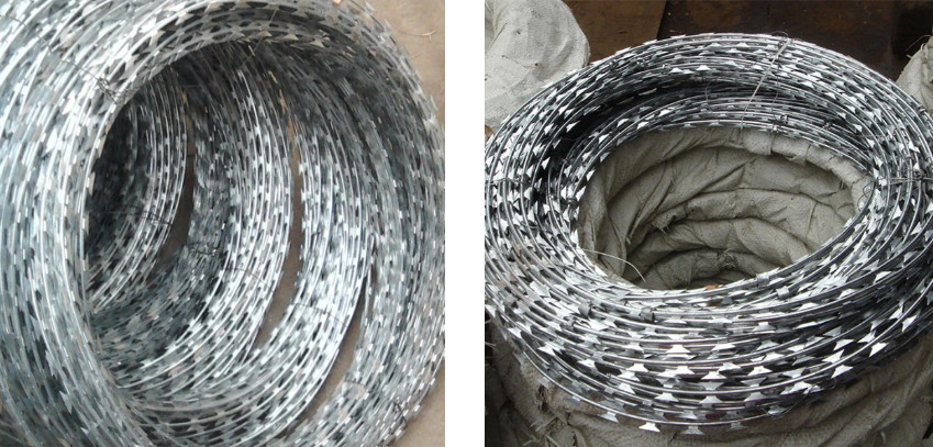 Galvanized 2.5mm Stainless Steel Razor Wire Zinc Coated