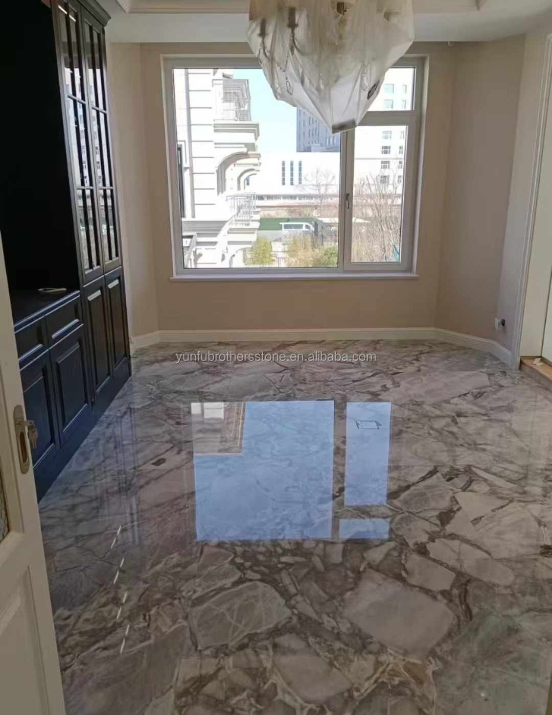 Hotel Marble Type Calcite Calacatta Gray Slab for Modern Brazil Luxury Indoor Decor