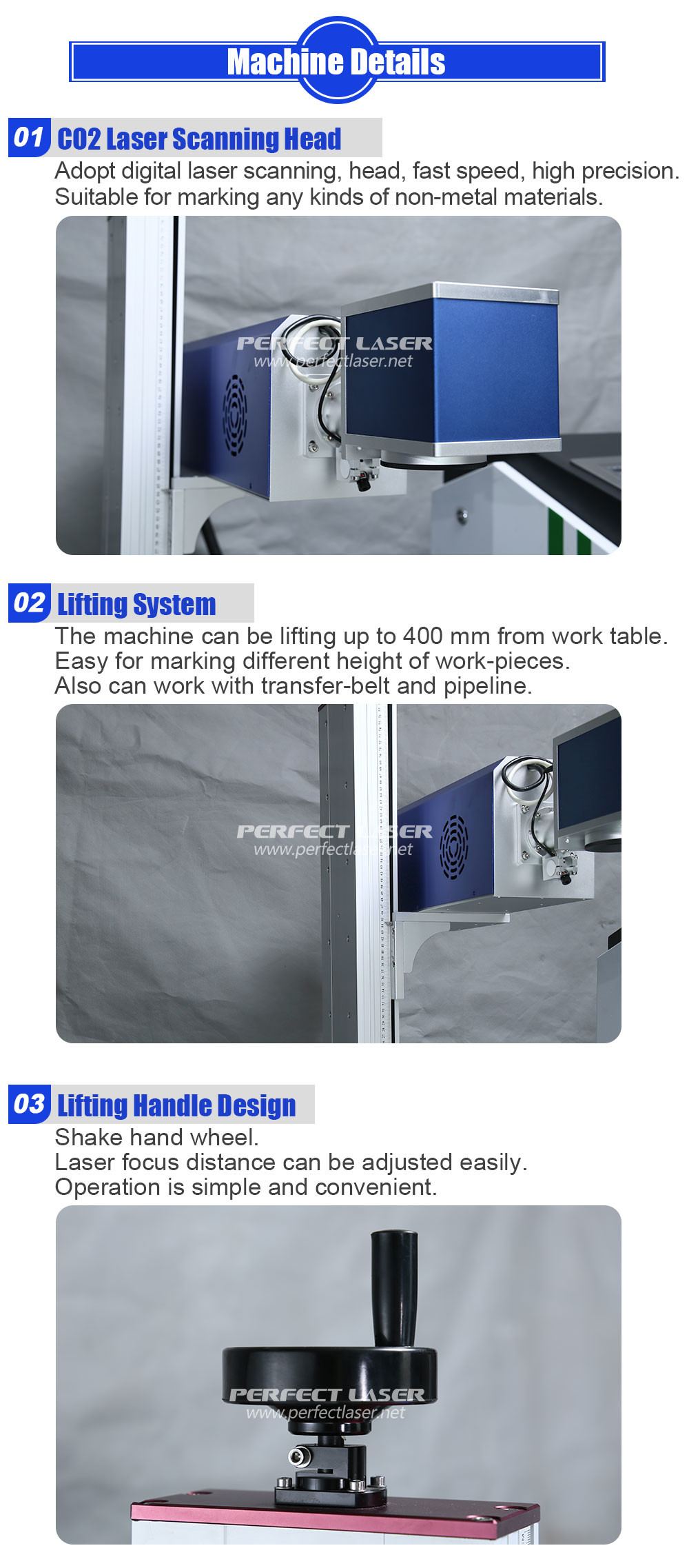 Non Metal Flying Laser Marking Machine Co2 For Acrylic Wood Plastic Leather Jeans