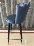 PU Leather Iron Pipe 48cm 108cm Gilt Bar Stools