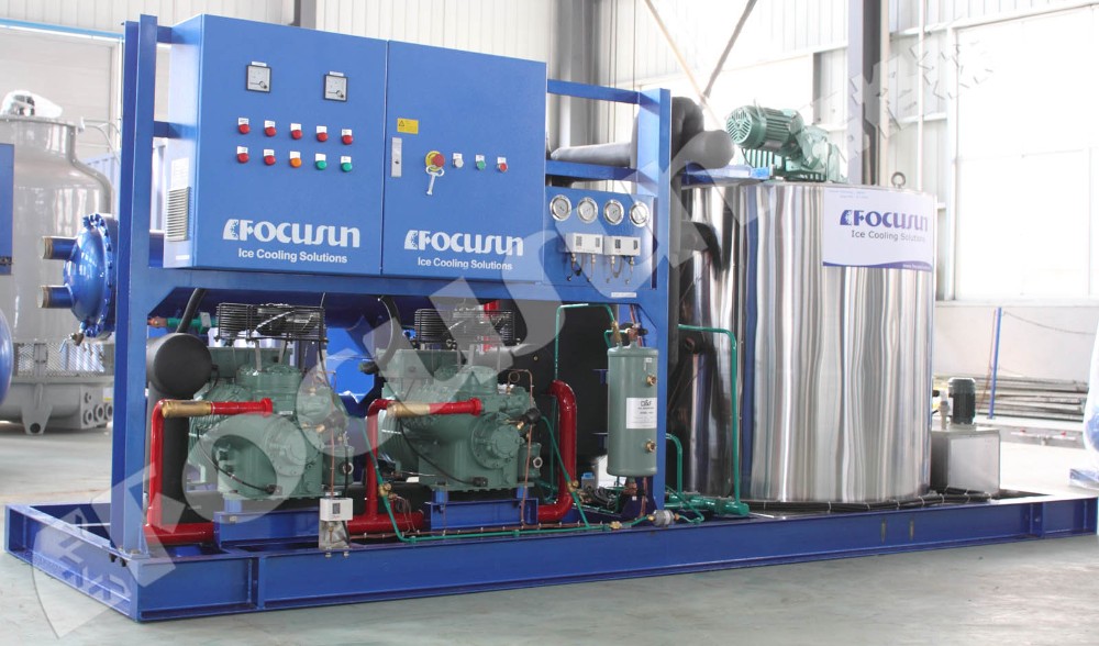 Industrial Cooling Solution 10T/Day Containerized Flake Ice Machine with Air Cooling