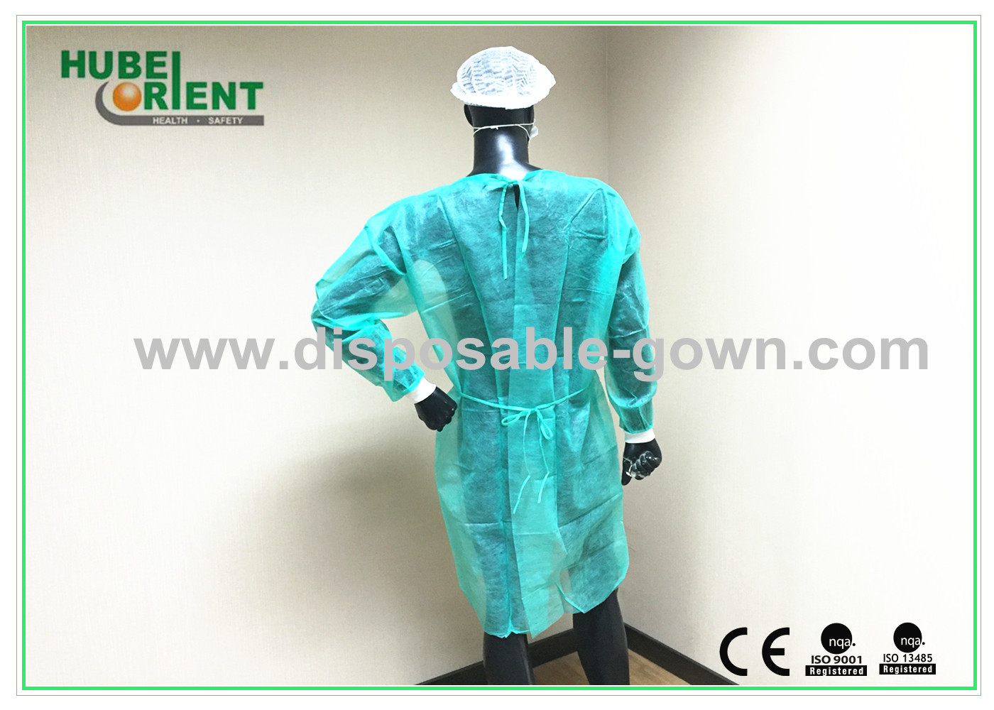 Disposable Isolation Gown With Sleeves Soft Non-woven Gown Waterproof Customized Color