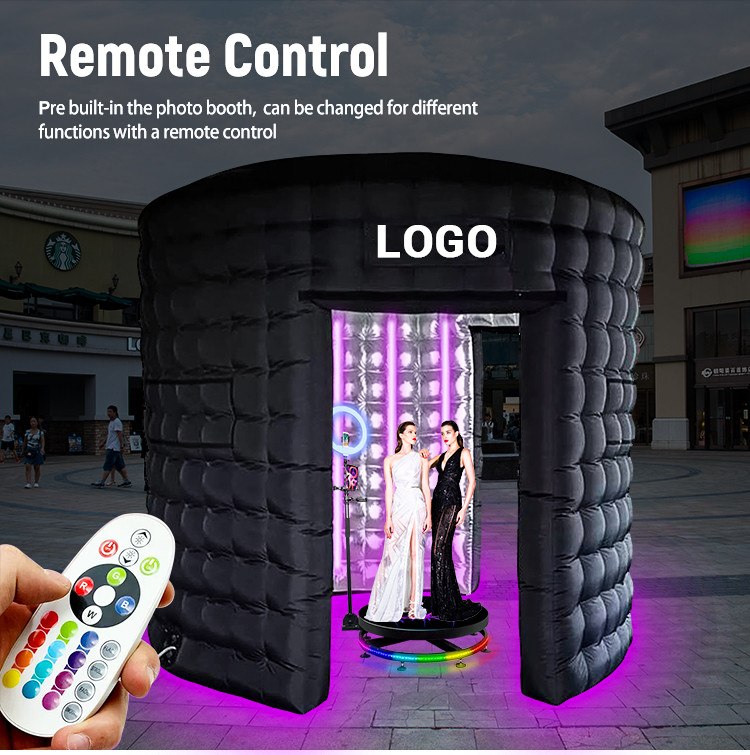 Pop Up Photo Booth Enclosure LED Inflatabl Booth Customized Size 3*2.7 M