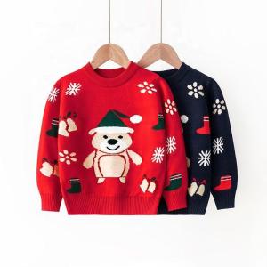 China New Autumn And Winter Fashion Christmas Children's Pullovers Kids Girls Boys Knitted Crew Neck Sweaters wholesale