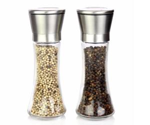 China Transparant 80ml Glass Spice Containers With Plastic Caps wholesale