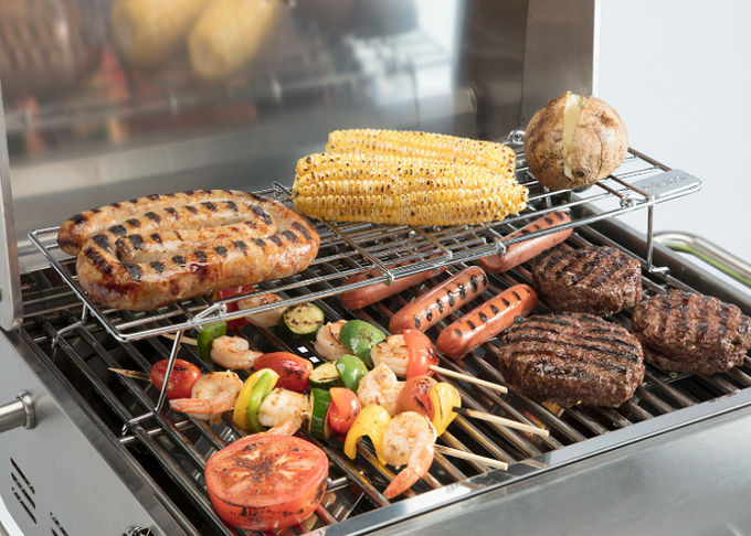 Customized 450mm Diameter Grill Tray Rack Elevated Rectangular