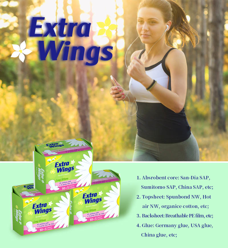 Disposable Ultra Absorbent Sanitary Pads 290mm Customized For Night Use