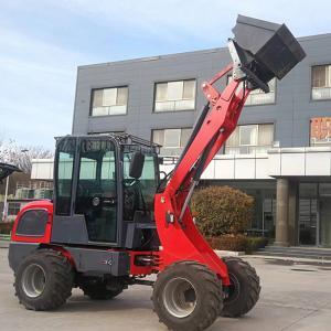 China 45° Dumping Landscaping Small Wheel Loader With 49° Steering Angle wholesale