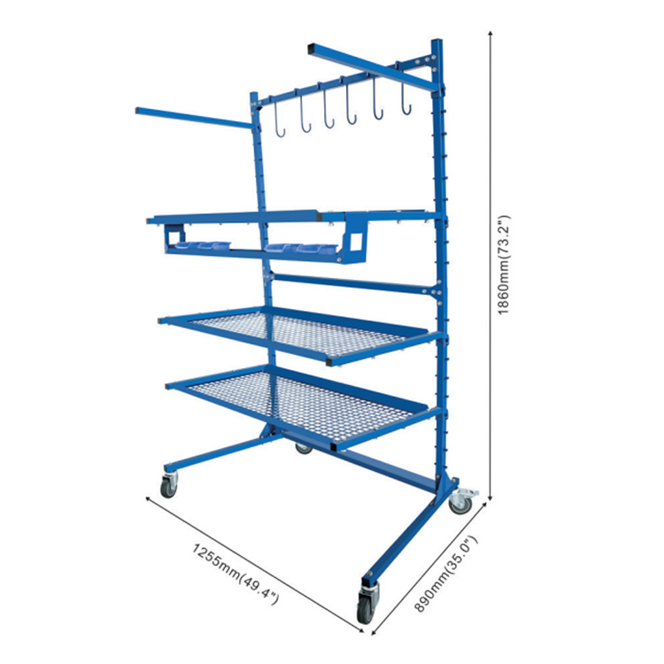 Easy Assembly Car Bumper Paint Stand Adjustable For Repair And Painting