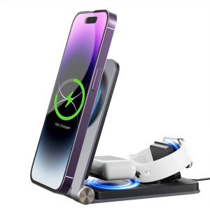 China 15W Aluminum Foldable Wireless Charging Stand for iPhone 15 Promax Customized Logo wholesale