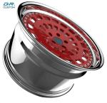 Brushed Red Forged Step Lip Wheels ET15 5x114.3 18 Inch