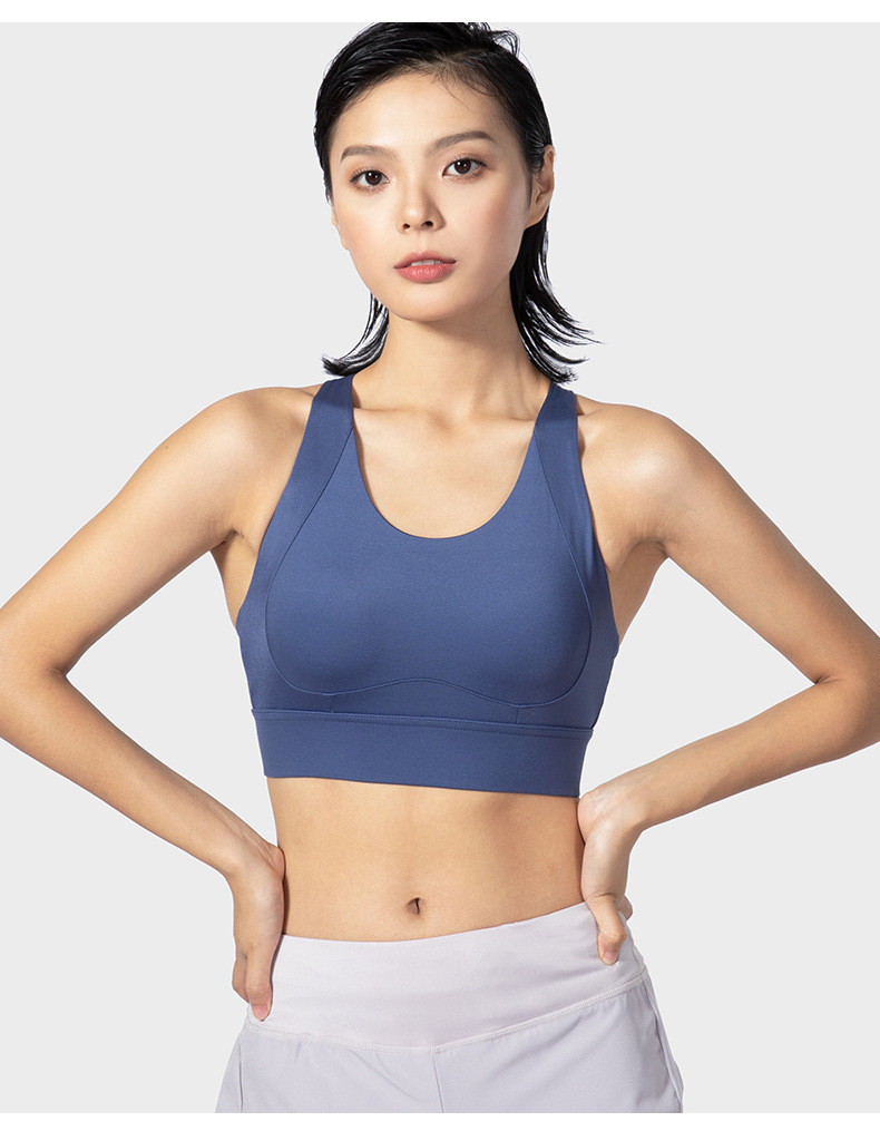 86 Nylon 14 Spandex Custom Gym Sexy Yoga Bra Tank Top Padded Workout Crop Top