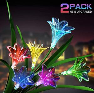 China Ip44 1.2V Lily Solar Garden Stake Lights wholesale