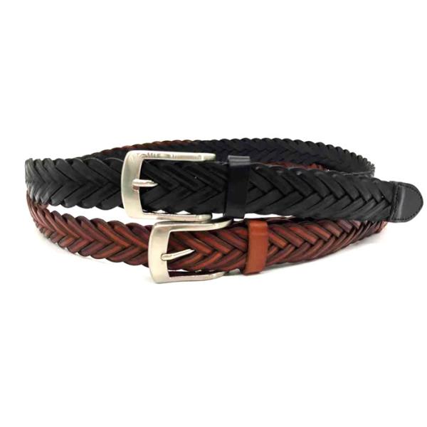 Woven Braided Cowhide Belts For Mens Casual Leather Belt