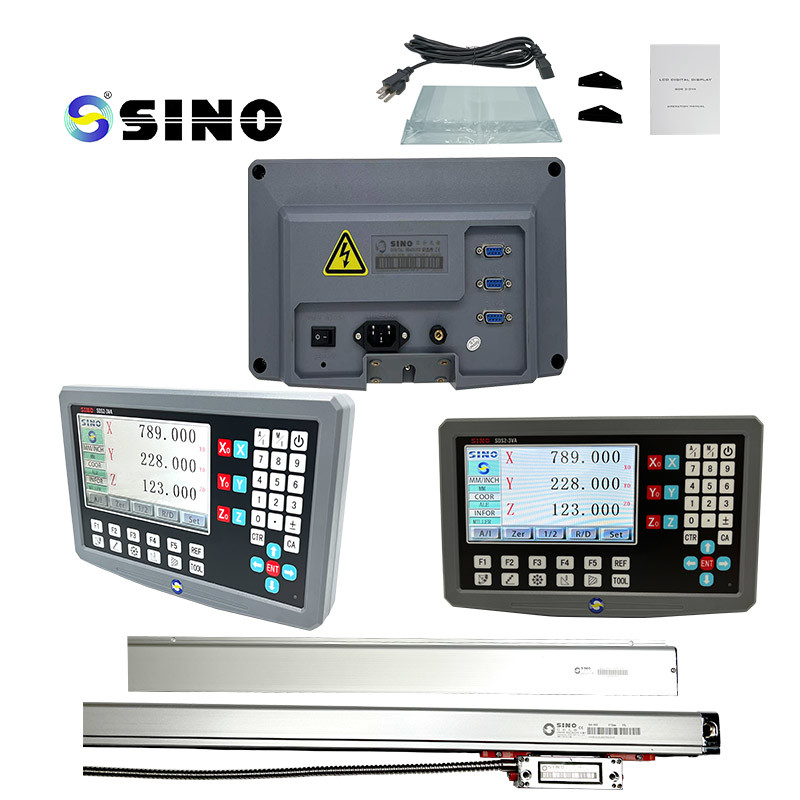 SDS2-3VA-Dro High-Resolution Digital Readout Display And SINO Enclosed Grating Ruler In Various Metal Processing