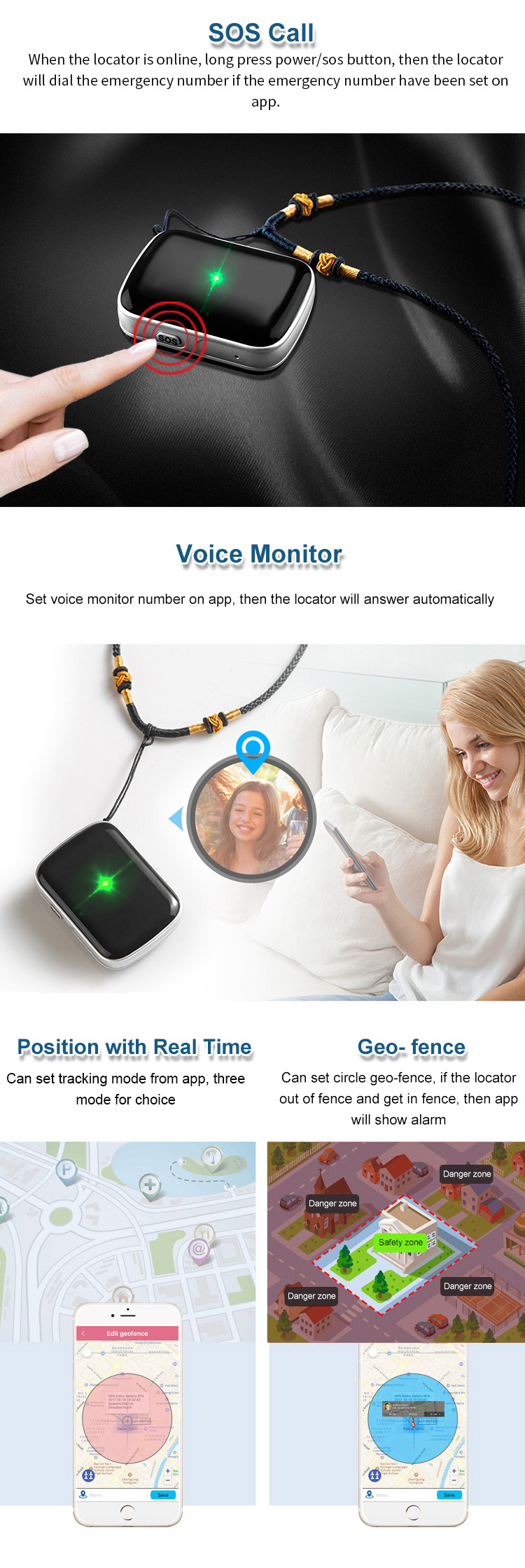 2.5mA/h Pet GPS Tracker