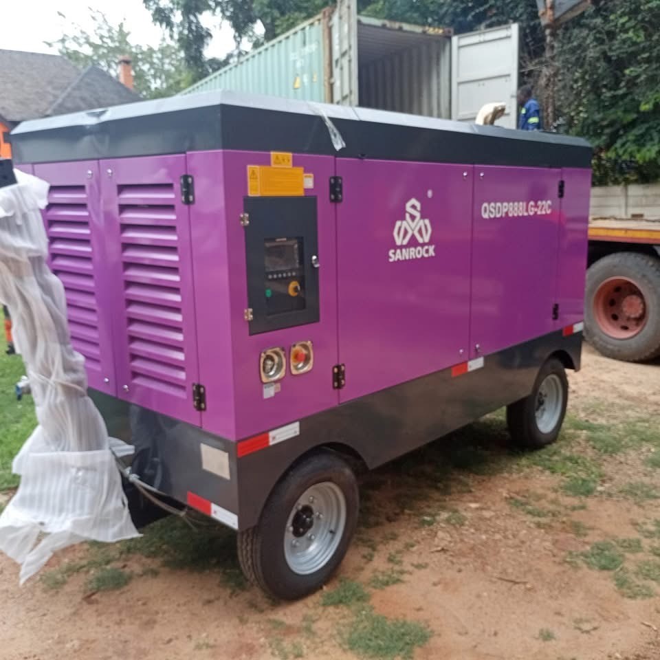 15HP Rotary Screw Air Compressor Diesel Driven Mobile Single Screw Air Compressor
