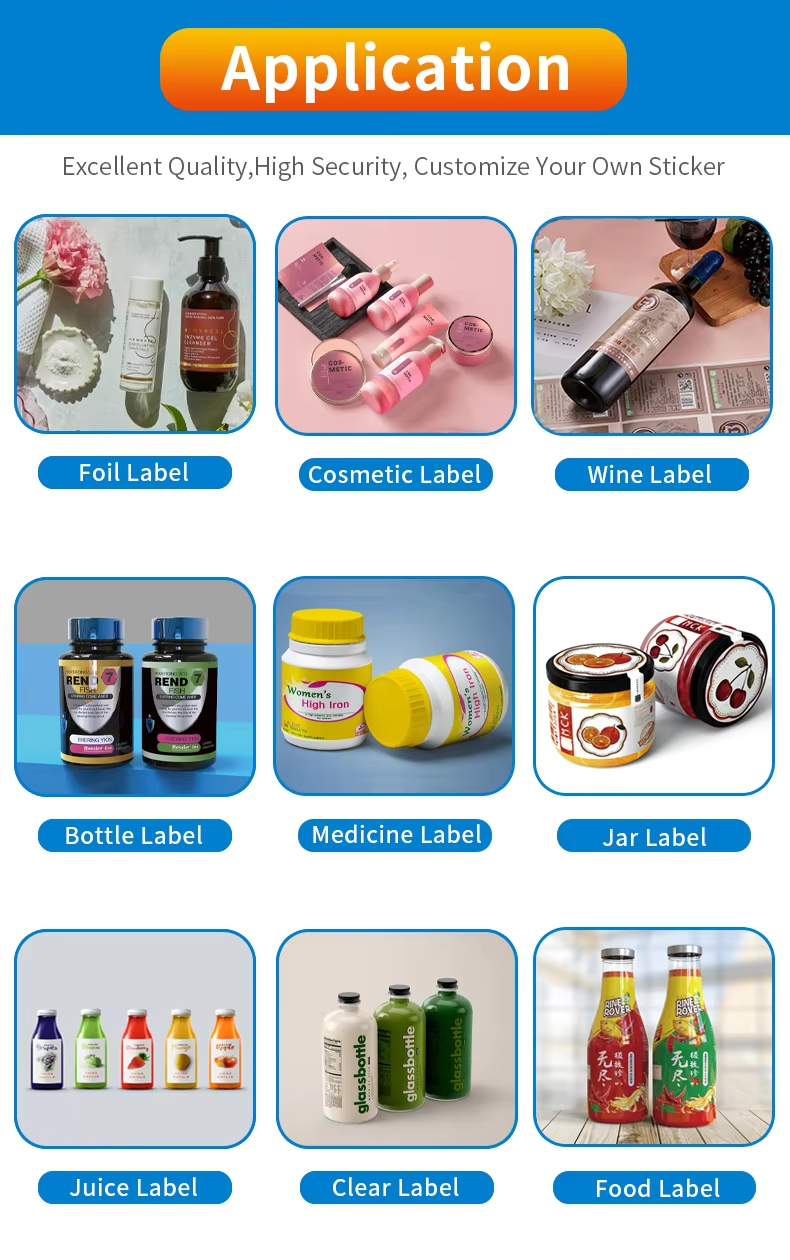 Waterproof Shampoo Bottle Label Stickers Production Date Information Self Adhesive Address Labels