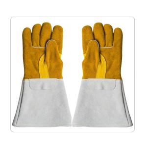 China Construction Long Cuff Half Lining Welding Work Gloves wholesale