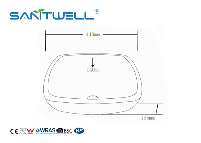 Standard Size Bathroom Sink Basin Ceramic Hand Basin With Solid Surface