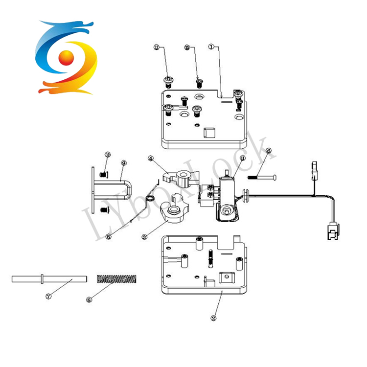 OEM Electrical Smart Cabinet Lock 12V Electromagnetic Lock FCC
