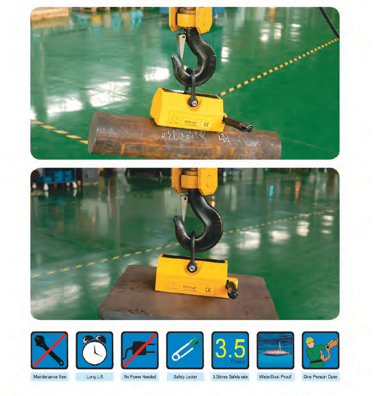 92X67mm Lifting Magnets 100kg 600kg 1000kg 3000kg Manual Permanent Magnetic Lifter