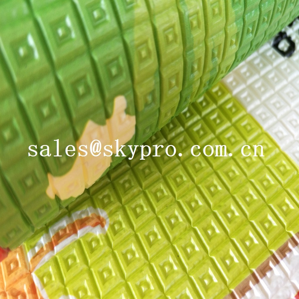 Eco Friendly neoprene fabric roll baby toys play mats soft cartoon play mat for kids