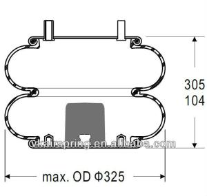 China 16-11378-000/S-10170 Industrial Rubber Air Spring/ 3B12-406 Air Suspension Spring Parts For OEM wholesale